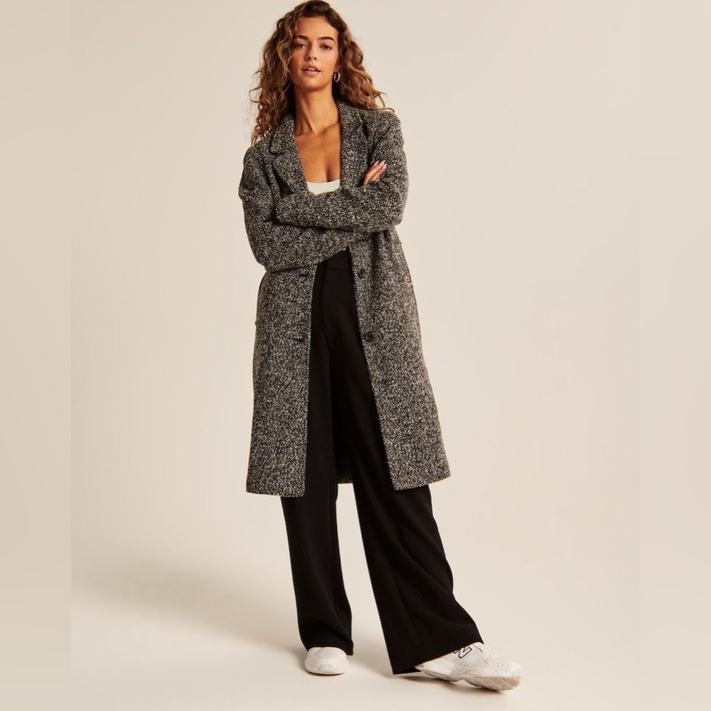 Abercrombie & Fitch Textured Dad Coat
